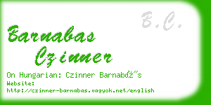 barnabas czinner business card